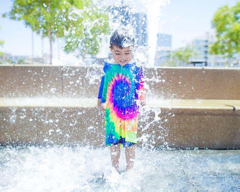 Child Cooling Off in Water