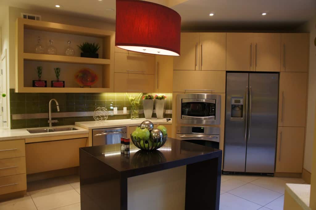 contemporary classic open concept kitchen
